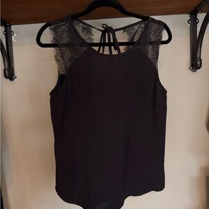 Sabine Black Lace Dress Top